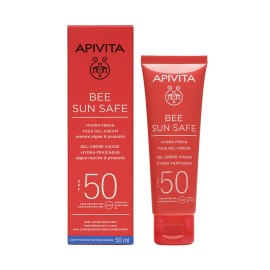 Apivita Bee Sun Safe Hydra Fresh Ενυδατική Κρέμα Gel Προσώπου SPF50, 50ml