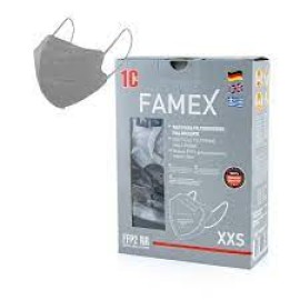 Famex Μάσκα Προστασίας FFP2 NR για Παιδιά σε Γκρι χρώμα 10τμχ