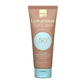 Intermed Luxurious SunCare Silk Cover Bronze Beige BB Cream With Hyaluronic Acid SPF50 Αντηλιακή Κρέμα Προσώπου με Χρώμα, 75ml