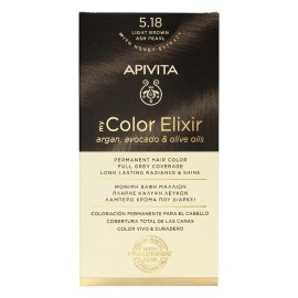 Apivita My Color Elixir Μόνιμη Βαφή Μαλλιών No 5.18 Καστανό Ανοιχτό Σαντρέ Περλέ, 1τεμ