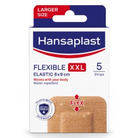 Hansaplast Flexible XXL Strips Ελαστικά Επιθέματα 6x9cm, 5τεμ
