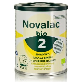 Novalac Bio 2 Βιολογικό Γάλα σε Σκόνη 2ης Βρεφικής Ηλικίας από τον 6ο ως 12ο Μήνα, 400g