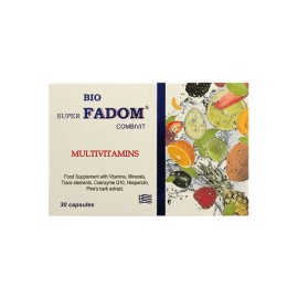MEDICHROM Bio Fadom Πολυβιταμίνες Συμπλήρωμα Διατροφής με Βιταμίνες, Μέταλλα, Ιχνοστοιχεία, Συνένζυμο Q10, Εσπεριδίνη & Εκχ. φλοιού πεύκου 30 κάψουλες