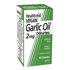 Health Aid Garlic Oil 2mg Έλαιο Σκόρδου για Ενίσχυση Ανοσοποιητικούμ Καρδιά & Χοληστερίνη, 30caps