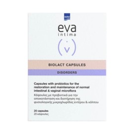 EVA BIOLACT CAPSULES Προβιοτικά για την Εντερική και Κολπική Χλωρίδα, 20 caps