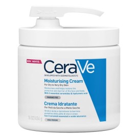 CeraVe Moisturising Cream Ενυδατική Κρέμα για Ξηρό έως Πολύ Ξηρό Δέρμα με Αντλία, 454gr.