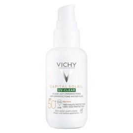 Vichy Capital Soleil UV-Clear SPF50+ Λεπτόρρευστο Αντιηλιακό Προσώπου Κατά των Ατελειών & της Λιπαρότητας, 40ml