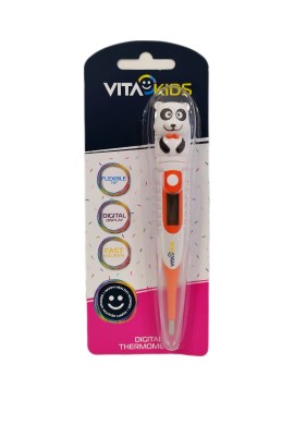 Vita Kids Ψηφιακό Θερμόμετρο για Όλη την Οικογένεια Πορτοκαλί , 1 τεμάχιο