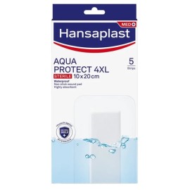 Hansaplast Aqua Protect 4XL Sterile Strips Aδιάβροχα Επιθέματα, 10x20cm, 5τεμ