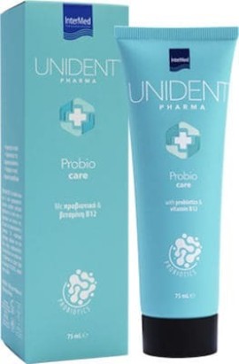 Intermed Unident Pharma Probio Care Οδοντόκρεμα με Προβιοτικά & Βιταμίνη Β12, 75ml