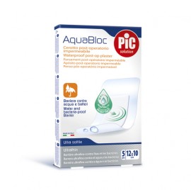 Pic Solution AquaBloc Waterproof UltraThin Sterile Post-op Plasters (12 x 10cm) Αποστειρωμένα Επιθέματα για Πληγές, 5τεμάχια