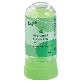 Panthenol Extra Aloe Vera & Green Tea Crystal Deo Αποσμητικό Roll-On Φυσικός Κρύσταλλος με Αλόη & Πράσινο Τσάι, 80gr