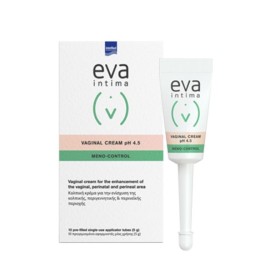 Eva Intima Meno-Control Vaginal Cream pH4.5 Κολπική κρέμα ισχυρής ανάπλασης της κολπικής, περιγεννητικής & περινεϊκής περιοχής της περι-εμμηνοπαυσιακής γυναίκας 10τμχl