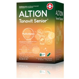 Altion Tonovit Senior Ενισχυμένη Πολυβιταμίνη για Σωματική & Πνευματική Τόνωση για Ηλικίες άνω των 50 Ετών, 40caps