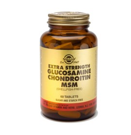 Solgar Extra Strength Glucosamine Chondroitin MSM Συμπλήρωμα Διατροφής για Ενίσχυση της Δομής των Αρθρώσεων, των Χόνδρων & των Τενόντων - Ήπια Αναλγητική Δράση, 60tabs