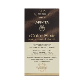 Apivita My Color Elixir Μόνιμη Βαφή Μαλλιών No 5.03 Καστανό Ανοιχτό Φυσικό Μελί, 1 τεμάχιο