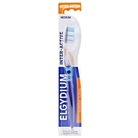 Elgydium Inter-Active Οδοντόβουρτσα Medium,Μπλε , 1 τεμάχιο