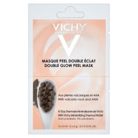 Vichy Masque Glow Peel Mask Αναζωογονητική Μάσκα Τζελ Λάμψης & Απολέπισης με Οξέα Φρούτων (AHA) & Πετρώματα Ηφαιστειακής Προέλευσης, 2 x 6ml