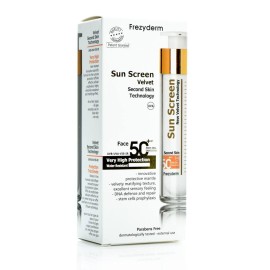 Frezyderm Sun Screen Velvet Face Cream SPF50+ Αντηλιακό Προσώπου, 50ml