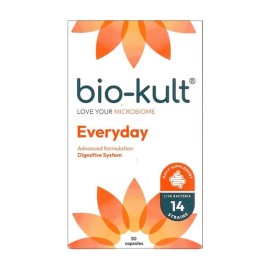 Bio-Kult Advanced Προηγμένη Φόρμουλα Προβιοτικών με 14 Στελέχη Φιλικών Βακτηρίων για την Πλήρη Ενίσχυση του Πεπτικού Συστήματος από τη Στοματική Κοιλότητα έως & το Παχύ Έντερο, 30caps