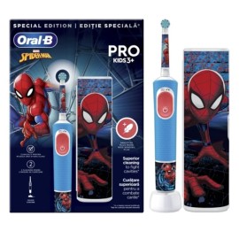 Oral-B Pro Kids Electric Toothbrush Spider-Man with Travel Case 3Y+, 1pc