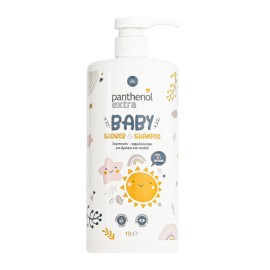 Panthenol Extra Baby Mild 2 in 1 Shampoo & Bath, Σαμπουάν - Αφρόλουτρο για βρέφη & παιδιά,1l