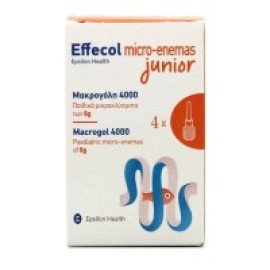 Effecol Micro-Enemas Junior Macrogol 4000 Παιδικά Μικροκλύσματα 4 x 6 g