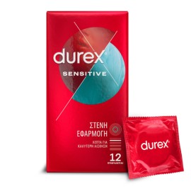 Durex Προφυλακτικά Λεπτά Sensitive XL με Άνετη Εφαρμογή, 12τεμ