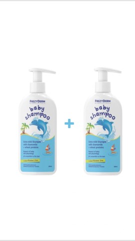Frezyderm Πακέτο Baby Shampoo Απαλό Βρεφικό Σαμπουάν, 300ml + Δώρο Baby Shampoo 300ml