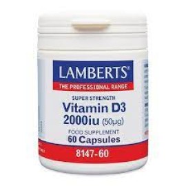 Lamberts Vitamin D3 2000iu Συμπλήρωμα Διατροφής Βιταμίνης D, 60caps