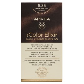 Apivita My Color Elixir Μόνιμη Βαφή Μαλλιών No 6.35 Ξανθό Σκούρο Μελί Μαονί, 1τεμ