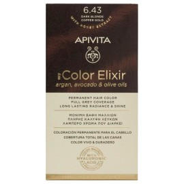 Apivita My Color Elixir Μόνιμη Βαφή Μαλλιών No 6.43 Ξανθό Σκούρο Χάλκινο Μελί, 1τεμ