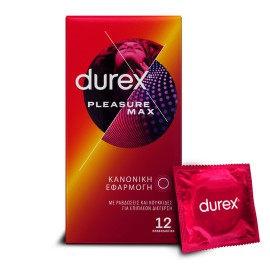 Durex Pleasuremax Προφυλακτικά με Ανάγλυφες Κουκίδες & Ραβδώσεις, 12τεμ