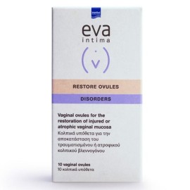Intermed Eva Intima Restore Ovules Κολπικά Υπόθετα για Τραυματισμούς ή Ήπια Ατροφία, 10τεμ.