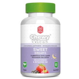 Chewy Vites Adults Sweet Dreams, ζελεδάκια που συμβάλλουν στην ομαλή λειτουργία του ύπνου με μελατονίνη και βιταμίνη Β6, 60 gummies