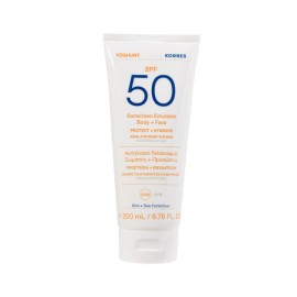 Korres Yoghurt Sunscreen Emulsion Body & Face Αντηλιακό Γαλάκτωμα Σώματος & Προσώπου SPF50, 200ml