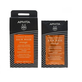Apivita Shine & Revitalizing Hair Mask Express Beauty Μάσκα Λάμψης & Αναζωογόνησης με Πορτοκάλι για Όλους τους Τύπους Μαλλιών, 20ml