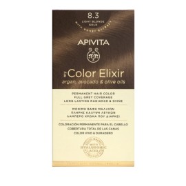 Apivita My Color Elixir Νο 8.3 Βαφή Μαλλιών Ξανθό Ανοιχτό Μελί με Έλαια Άργκαν, Αβοκάντο & Ελιάς, 1τεμ