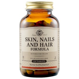 Solgar Skin, Nails & Hair Formula Φόρμουλα Πλούσια σε Βιταμίνες, Αμινοξέα & Μέταλλα για την Υγεία των Μαλλιών, του Δέρματος & των Νυχιών, 120tabs