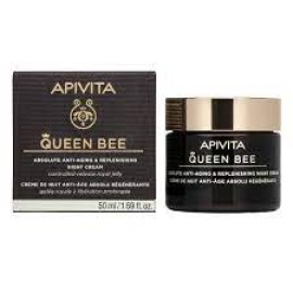 Apivita Queen Bee Absolute Anti-Aging & Replenishing Night Cream Κρέμα Νύχτας Απόλυτης Αντιγήρανσης & Εντατικής Θρέψης, 50ml