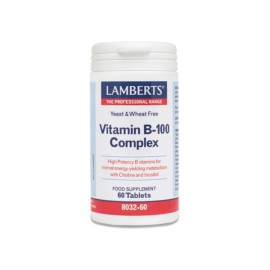 Lamberts Vitamin B100 Complex για ένα Υγιές Νευρικό Σύστημα, 60tabs