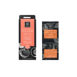 Apivita Express Beauty Scrub Apricot , Προσώπου με Βερύκοκο για Ήπια Απολέπιση 2x8ml