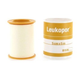Leukoplast Leukopor Αυτοκόλλητη Eπιδεσμική Tαινία 5cmx5m, 1τεμ