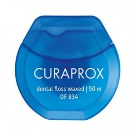 Curaprox DF 834 Dental Floss Waxed Οδοντικό Νήμα Κηρωμένο, 50m
