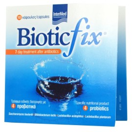 Intermed BioticFix Συμπλήρωμα με 4 Προβιοτικά για Αποκατάσταση Εντερικής & Κολπικής Χλωρίδας , 10 caps