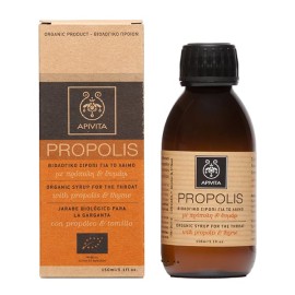 Apivita Propolis Βιολογικό Σιρόπι για το Λαιμό με Πρόπολη & Θυμάρι, 150ml