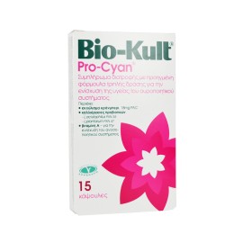 Bio-Kult Pro-Cyan Προηγμένη Φόρμουλα Προβιοτικών Τριπλής Δράσης για την Ενίσχυση της Υγείας του Ουροποιητικού Συστήματος, 15caps