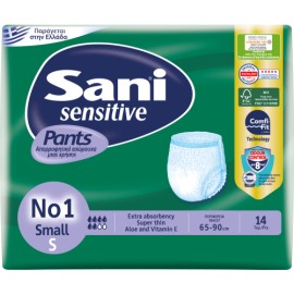 Sani Sensitive Pants Ελαστικό Εσώρουχο Ακράτειας, 14τεμ