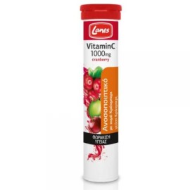 Lanes Vitamin C 1000mg + Cranberry Αναβράζον Συμπλήρωμα Διατροφής με Γεύση Κράνμπερι, Κεράσι & Σταφύλι, 20eff.tabs