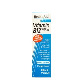 Health Aid Vitamin B12 (1000mg) Spray ,Βιταμίνη Β12 Σε Σπρέι για Γρήγορη Απορρόφηση  20 ml